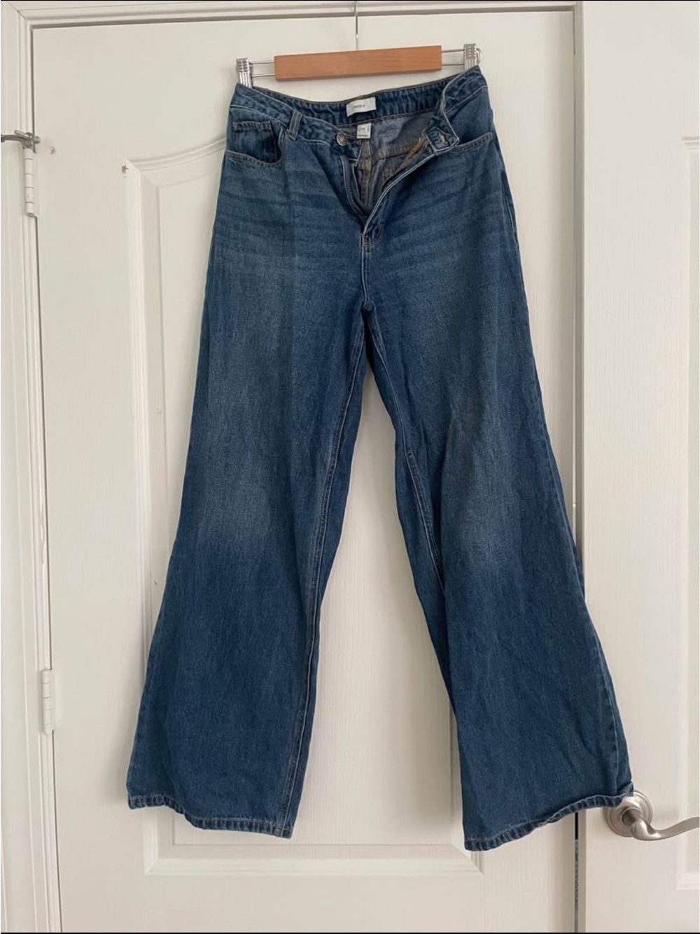 Forever 21 Dark Blue Wide Leg Jeans